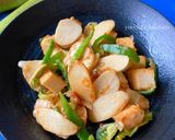 マコモタケと厚揚げのチーズ醤油炒め作り方5写真