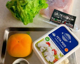 生ハム柿とフェタチーズのサラダ作り方1写真