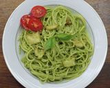 鮑とバジルソースのパスタ作り方8写真