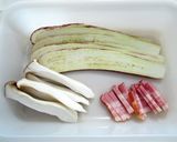 長なすのベーコンきのこロール作り方1写真