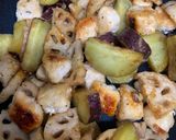 さつまいもと蓮根と鶏肉の揚げ焼き作り方6写真