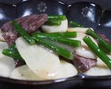 マコモダケと牛肉の炒め物作り方5写真