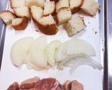 鶏モモ肉と玉ねぎのパングラタン作り方1写真