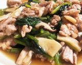 熱々！小松菜と豚肉の中華あんかけ作り方7写真