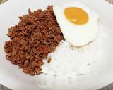 超簡単！にんにくたっぷり肉たまライス！作り方8写真