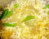 えのき 人参 絹さや かきたま味噌汁^^作り方7写真