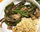 オートミールの肉野菜、醤油麹炒め丼作り方7写真