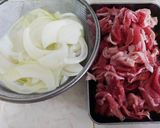 こま切れ肉でポークチャップ作り方1写真