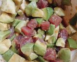 アボカドとマグロのわさび麺つゆ和え作り方5写真