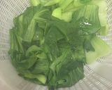 チンゲンサイの胡麻和え作り方1写真