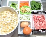 豚ひき肉とニラと卵の中華炒め作り方1写真