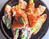 オクラのチーズ肉巻き柚子胡椒ポン酢炒め作り方14写真