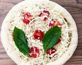 バジルトマト納豆ピザ作り方3写真