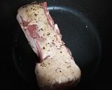 豚もも赤身肉のヘルシー茹でこぼし煮豚作り方2写真