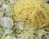 ぶっこみ☆サバ缶キャベツ塩レモンパスタ♪作り方5写真
