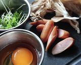 おうち居酒屋★舞茸とベーコンの玉子炒め作り方1写真