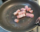 ベーコンとしめじのクリームパスタ作り方2写真