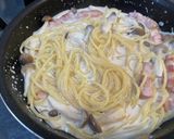 ベーコンとしめじのクリームパスタ作り方6写真