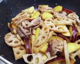 豚肉と根菜の甘辛炒め作り方7写真
