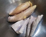 魚の卵の煮付け！(シイラ)作り方1写真