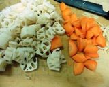 レンコンと牛肉の炊き込み味噌おこわ作り方3写真
