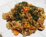 レンコンと牛肉の炊き込み味噌おこわ作り方7写真
