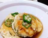 オクラと豆腐のふんわりつくね〜和風あん〜作り方5写真