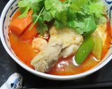 卓上コンロでトマト入り簡単トムヤム鍋作り方14写真