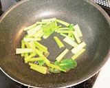 焼き厚揚げの小松菜と山茶茸のあんかけ作り方5写真