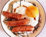 シンプル♡半熟目玉焼き&ウインナ丼♡作り方5写真