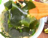 ダイエットにわかめを食べるためのスープ作り方4写真