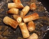 簡単　チーズ入り竹輪のカレー照り焼き作り方5写真