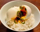半熟卵かけご飯　ニラ魚醤醤油・青唐辛子作り方4写真