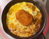 コロッケの卵とじ丼♡作り方3写真