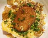 コロッケの卵とじ丼♡作り方4写真