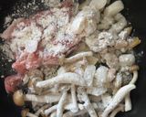 豚肉とほうれん草のクリームパスタ作り方4写真