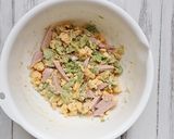 魚肉ソーセージとキャベツの胡麻マヨサラダ作り方5写真
