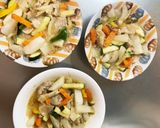 バター無和風パスタ味豚こま大根青椒肉絲風作り方15写真