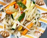 レンジもやしズッキーニ豚味噌丼味野菜炒め作り方11写真