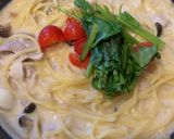 豚肉とほうれん草のクリームパスタ作り方6写真