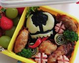 ヴェノムのキャラ弁!! 簡単お弁当作り方4写真