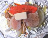 生鮭とホタテの醤油バターホイル焼き作り方6写真