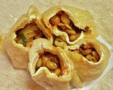納豆＆キムチの油揚げきんちゃく焼き作り方3写真
