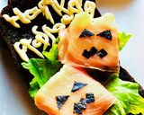 クリチ＆サーモンのハロウィンサンド♪作り方6写真