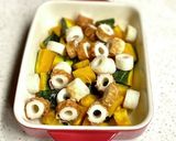 ちくわとかぼちゃのネギマヨ焼き作り方2写真