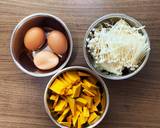かぼちゃとエノキのお味噌汁作り方1写真