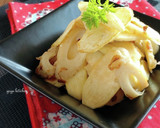 簡単副菜☆マコモタケと竹輪の旨塩炒め。作り方10写真