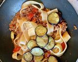 なすとトマトのミートパスタ作り方5写真