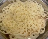 《めんつゆで簡単♪》蓮根と水菜のパスタ作り方1写真