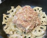 豆腐と豚こま♡食べたらレンコン挟み焼き〜作り方5写真